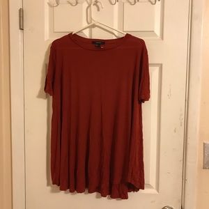 Long Flowy Orange Shirt